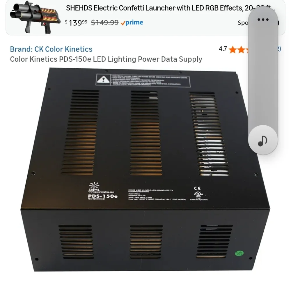 Used Color Kinetics PDS-150e Lighting Power Supply